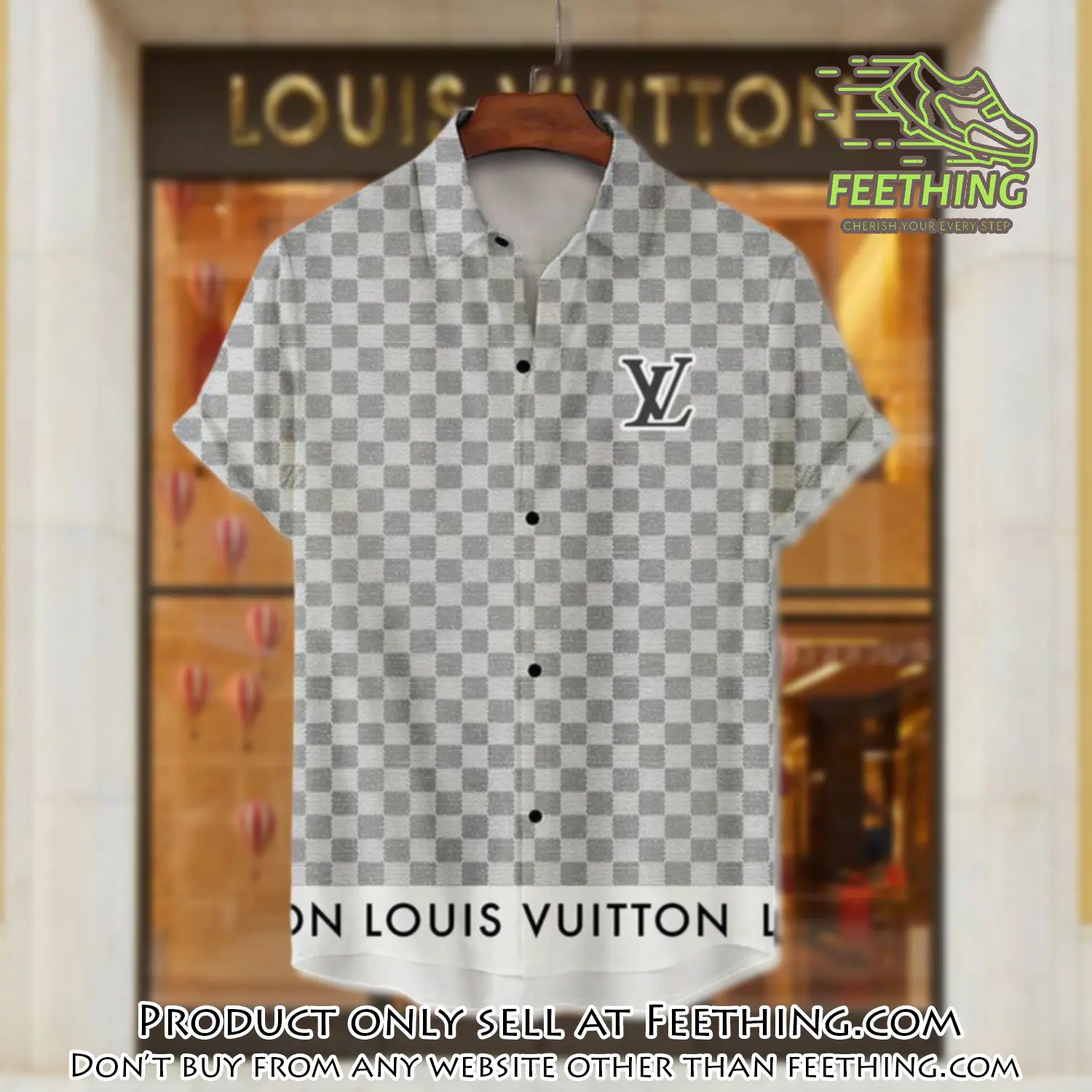 Lv louis vuitton luxury hawaiian shirt & short set lhs1201 ft3828038